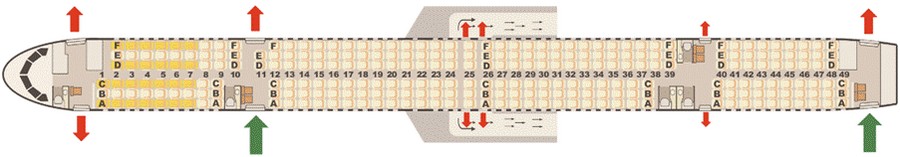 Схема салона Boeing 757-300 Condor